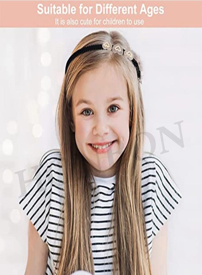 Honbon Crystal Headband Rhinestone Headband Bridal Hairband Wedding Hairband Bridal Headpiece Wedding Hair Accessory Fancy Hairband Pack of 2pcs - Image 5