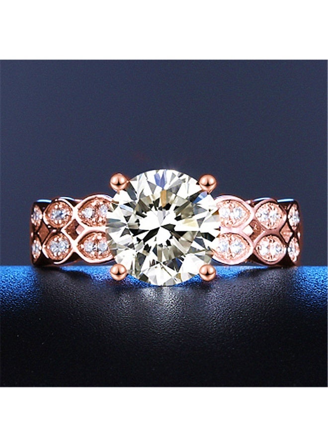 KUYING Luxury Six Claw Diamond Inlaid Ring  With A Novel Style - Image 1