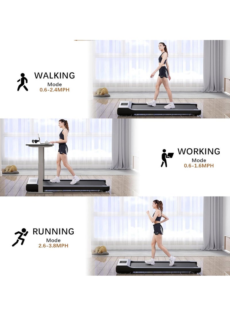 Generic - Walking Pad Under Desk Treadmill Walking Pad Treadmills Under Desk for Home Office with Remote Control Portable Treadmill in LED Display - Image 1