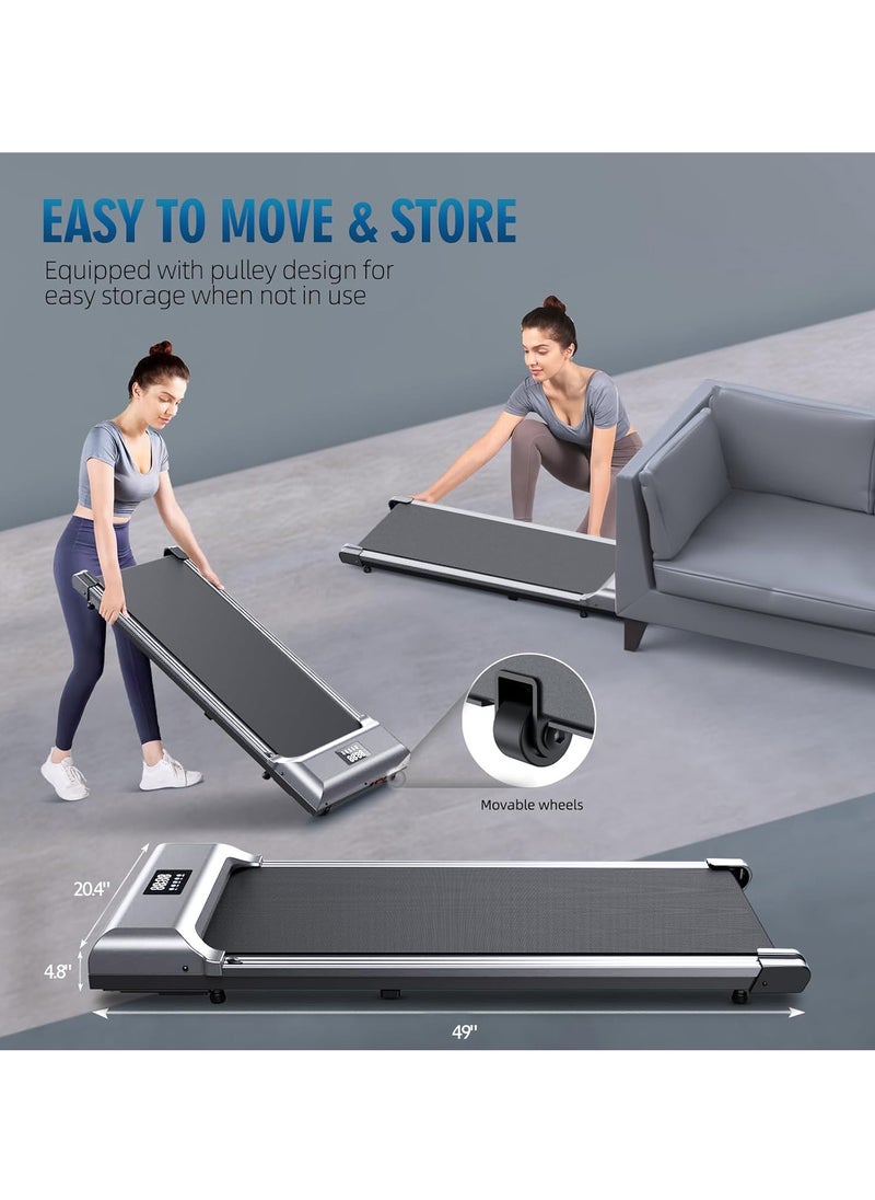 Generic - Walking Pad Under Desk Treadmill Walking Pad Treadmills Under Desk for Home Office with Remote Control Portable Treadmill in LED Display - Image 1