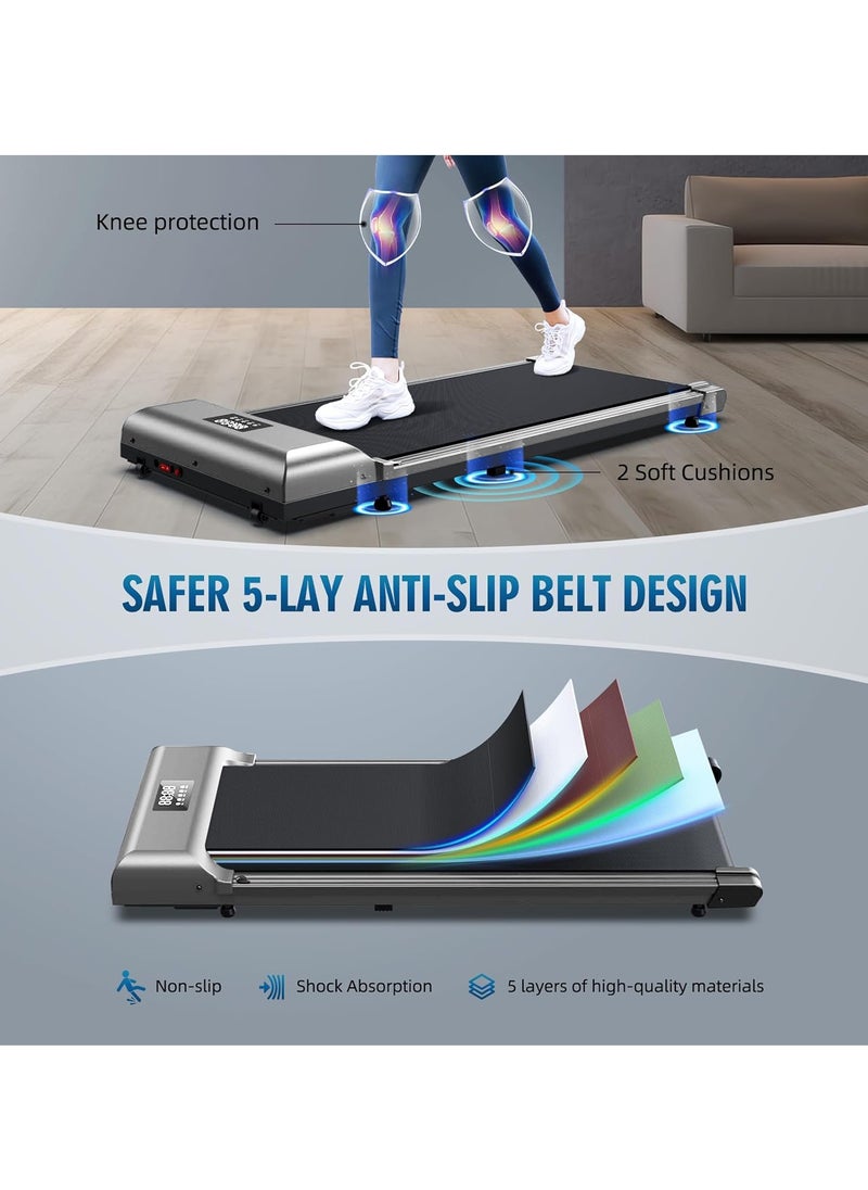 Generic - Walking Pad Under Desk Treadmill Walking Pad Treadmills Under Desk for Home Office with Remote Control Portable Treadmill in LED Display - Image 1