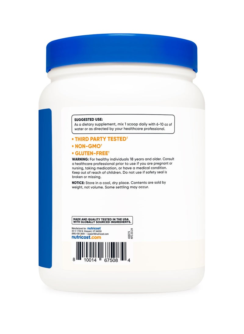 Nutricost - L-Citrulline Malate 2:1 3G L-Citrulline Malate 2:1 Per Serving, 196 Servings, 600G Per Container, Unflavored Net Wt. 21.4 Oz (1.3 LB) (600 G), Dietary Supplement - Image 1