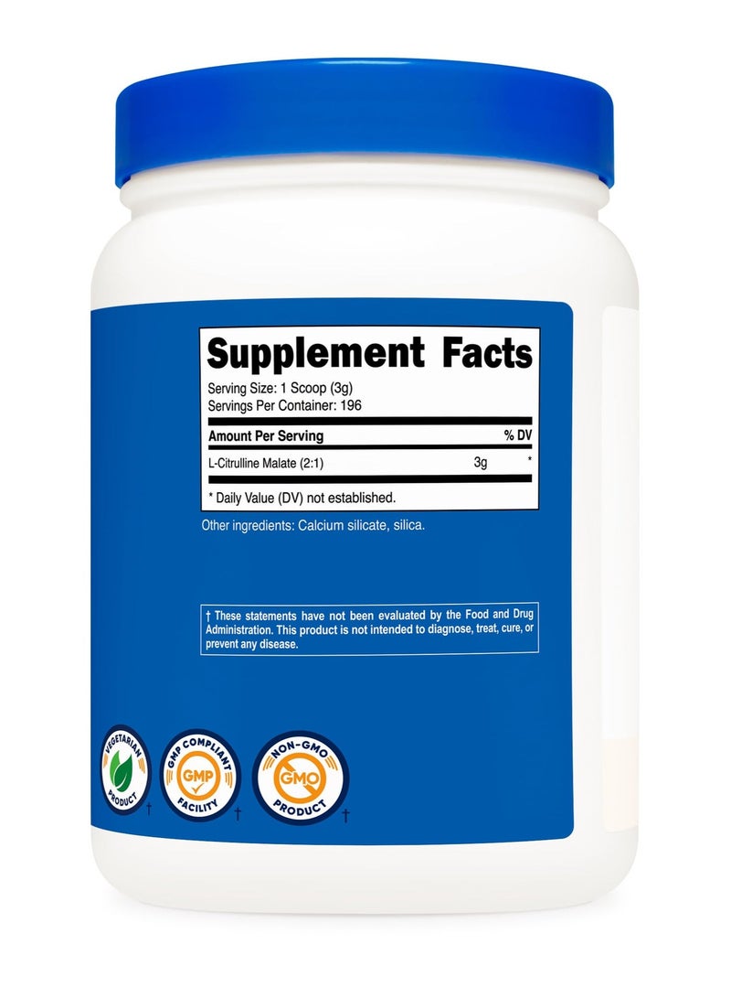 Nutricost L-Citrulline Malate 2:1 3G L-Citrulline Malate 2:1 Per Serving, 200 Servings, 600G Per Container, Unflavored Net Wt. 21.4 Oz (1.3 LB) (600 G), Dietary Supplement - Image 3