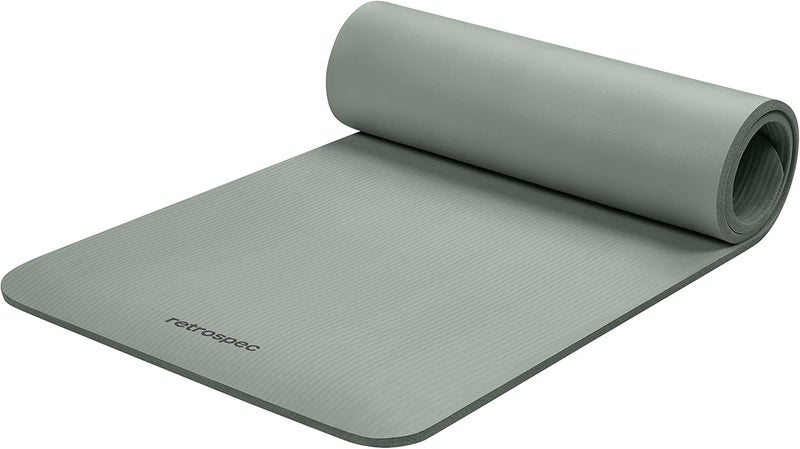 Retrospec Solana Yoga Mat Thick 1/2in Non-Slip Workout Mat with Nylon Strap - 72x24in Exercise Mat for Pilates, Stretching & Fitness - BPA Free, Easy Clean - Image 1