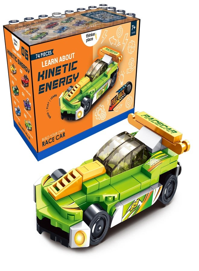 ThinkerPlace STEM Racing Car Pull Back Building Blocks Set (74Pcs) | DIY Speed Car Toy for Kids 6+ Years (Boys & Girls) | Friction Powered Racing Toy | Creativity & Motor Skills Development - Image 1