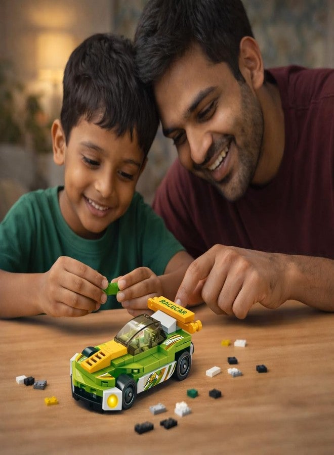 ThinkerPlace STEM Racing Car Pull Back Building Blocks Set (74Pcs) | DIY Speed Car Toy for Kids 6+ Years (Boys & Girls) | Friction Powered Racing Toy | Creativity & Motor Skills Development - Image 4