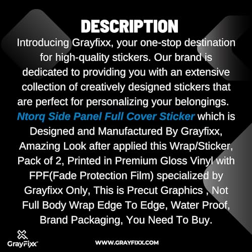 Grayfixx Side Panel Full Cover Sticker for Ntorq | Side Panel for Both Sides, Captain America Design, Printed in Premium Vinyl-Self-Adhesive - Image 4