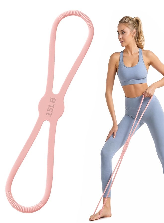 DAWZMR Figure 8 Resistance Bands for Women, 15 Lbs Keep Resistance Band with Non-Slip Handles for Arm Back Shoulders & Legs - Image 1