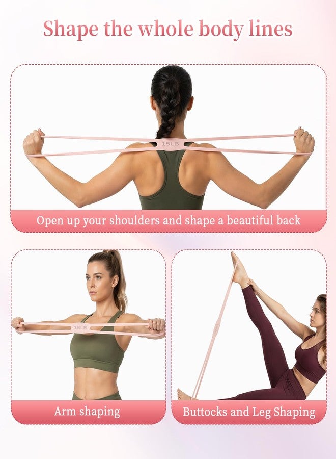 DAWZMR Figure 8 Resistance Bands for Women, 15 Lbs Keep Resistance Band with Non-Slip Handles for Arm Back Shoulders & Legs - Image 4