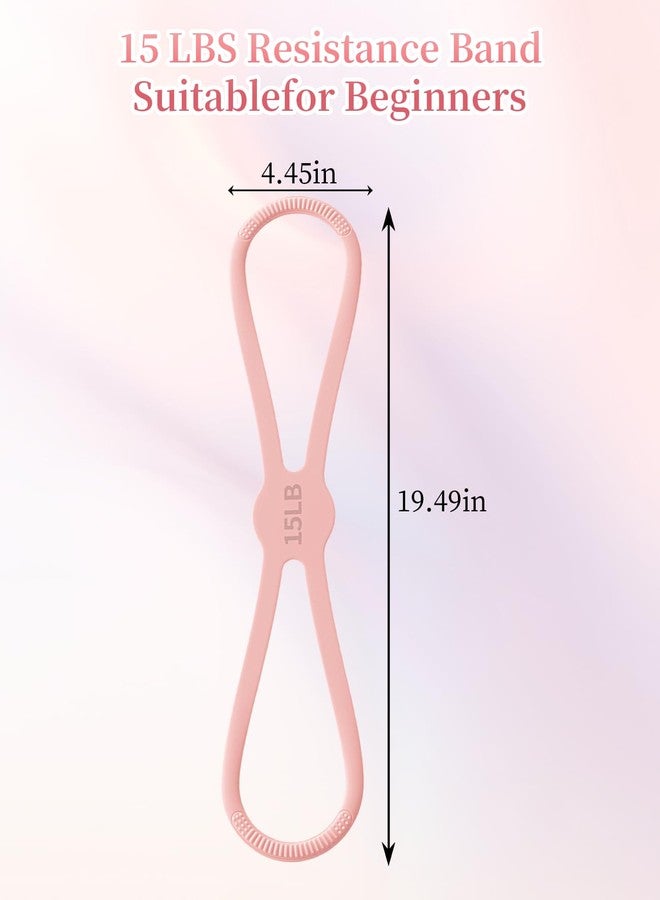DAWZMR Figure 8 Resistance Bands for Women, 15 Lbs Keep Resistance Band with Non-Slip Handles for Arm Back Shoulders & Legs - Image 2