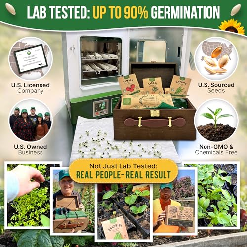 Organo Republic 75 Vegetable & Greens Seeds Variety Pack, Garden Seed Starter Kit - Over 44,700 Non-GMO Heirloom Seeds for Planting Vegetables and Greens, Seed Box with Gardening Supplies, Gardening Gifts - Image 2