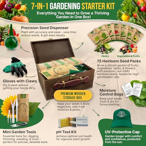 Organo Republic 75 Vegetable & Greens Seeds Variety Pack, Garden Seed Starter Kit - Over 44,700 Non-GMO Heirloom Seeds for Planting Vegetables and Greens, Seed Box with Gardening Supplies, Gardening Gifts - Image 3