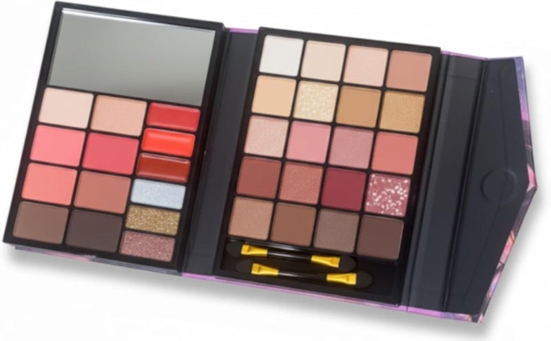 Colors Colorful Eyeshadow Palette Makeup,Rose Gold Brown Nude Matte Shimmer Eye Shadow Powder Palette,Naturing-Looking Long Lasting Waterproof-brown cover - cover -N1-34 COLORS