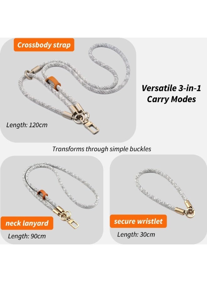 Universal 3-in-1 Phone Lanyard Crossbody Neck Strap & Wristlet with 360° Rotating Metal Connector and Anti-Scratch Pad - Green - Image 2