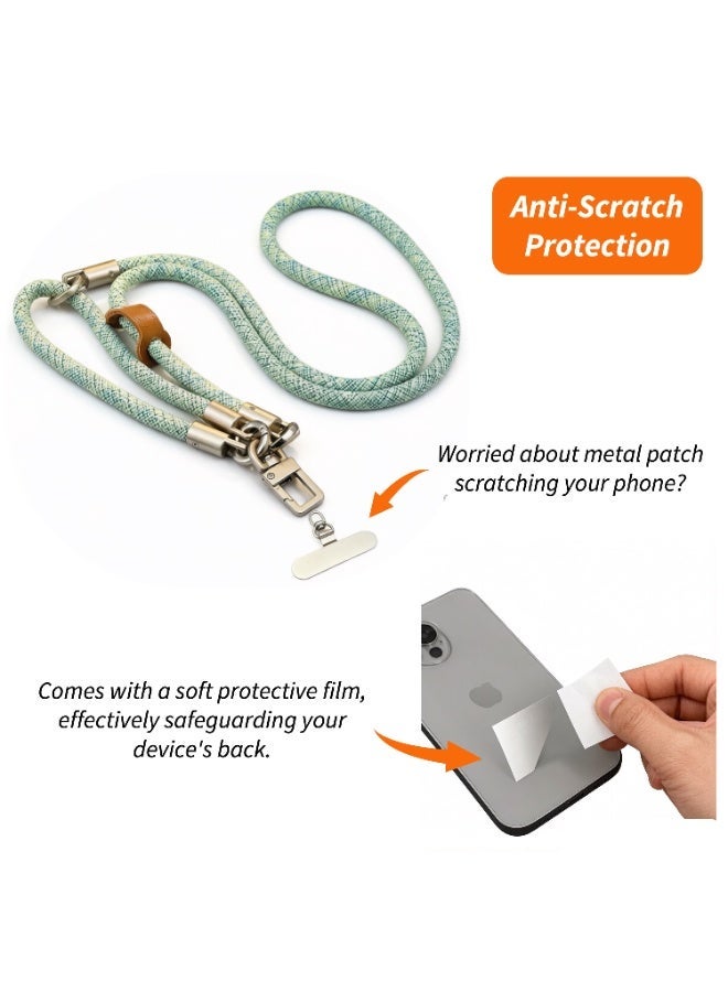 Universal 3-in-1 Phone Lanyard Crossbody Neck Strap & Wristlet with 360° Rotating Metal Connector and Anti-Scratch Pad - Green - Image 5