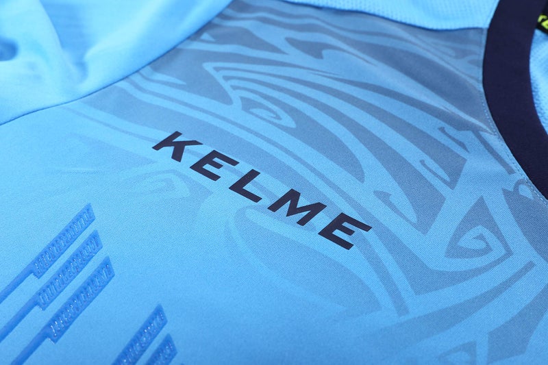 KELME Men Women Padded Goalkeeper Jersey and Shorts, Youth Soccer Goalie Shirt Long Sleeve, Adult Keeper Uniform Kit,Blue XXS - Image 5