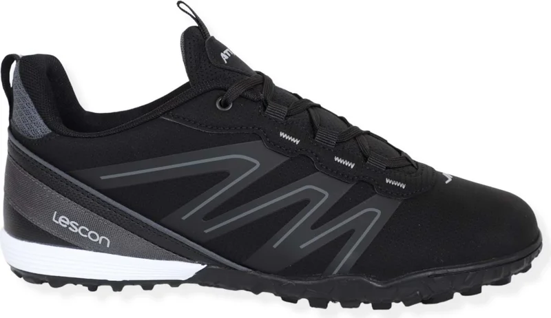Lescon Konfores 1494-ATTACK-3 Anatomical Sole Astroturf Football Shoes - NKT01494-BLACK White-42