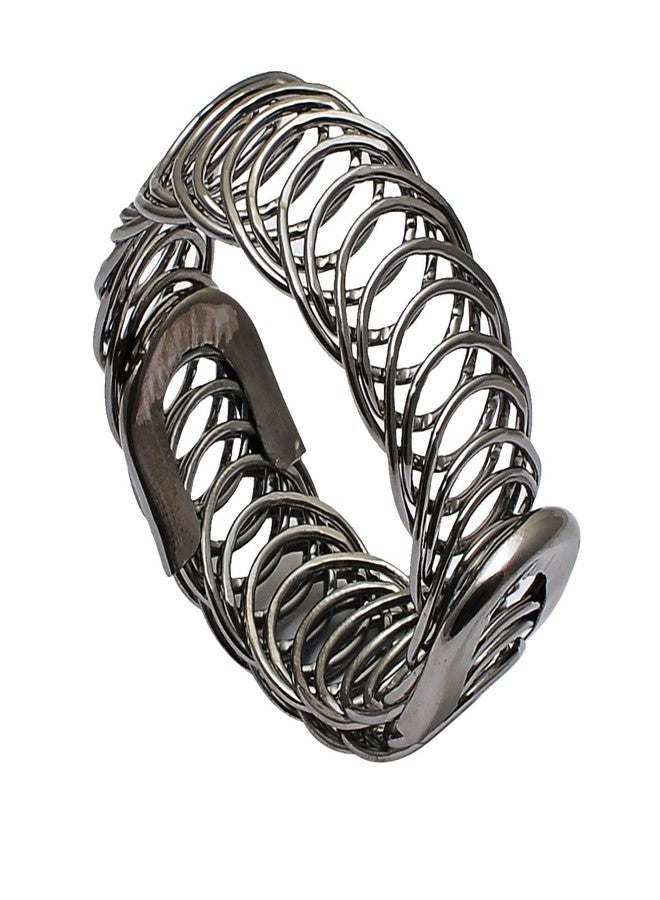 EMBROCO Metal Black Hand Cuff Indian Trend_Adjustable - Image 3