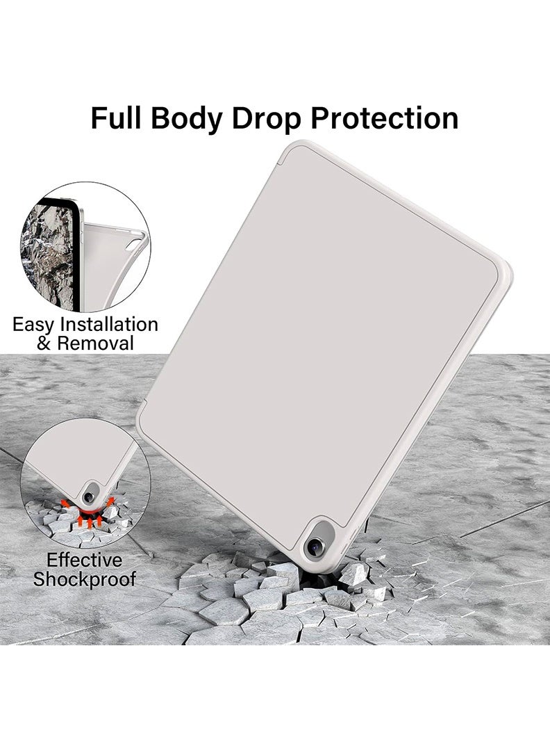 Theodor Slim Smart Case for iPad Air 11 Inch (M4 2026/ M3 2025/ M2 2024) Lightweight Slim Trifold Cover with Pencil Holder, Soft TPU Back, Auto Wake Sleep, Shockproof Protective Tablet Case - Grey - Image 4