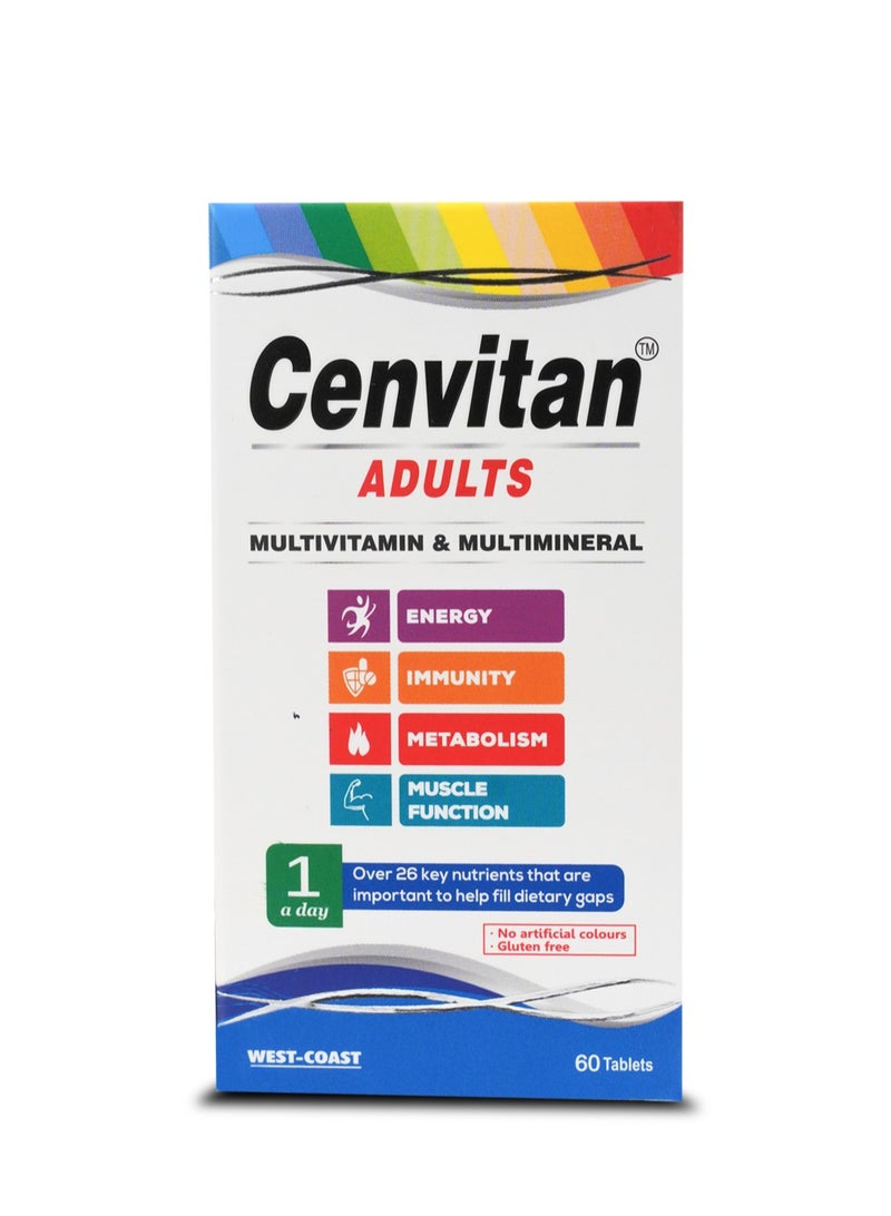 سينفيتان CENVITAN ADULT Unisex Multi Vitamin and Minerals formula 60 TABLETS - Image 2