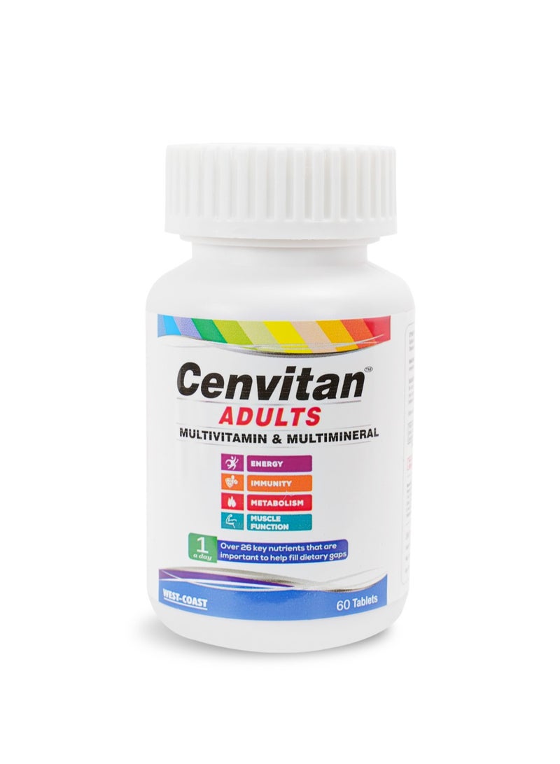 سينفيتان CENVITAN ADULT Unisex Multi Vitamin and Minerals formula 60 TABLETS - Image 4