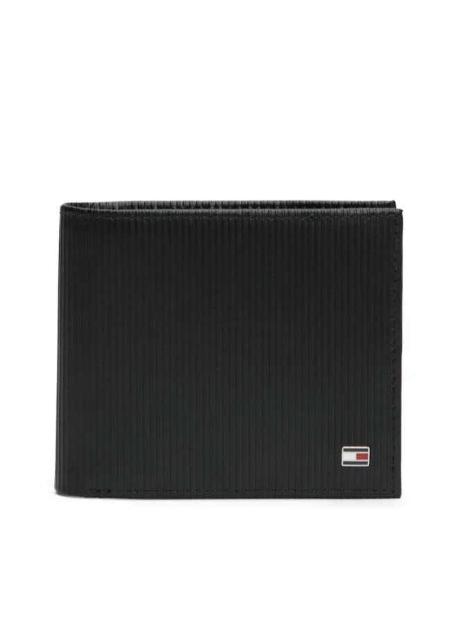 Hilfiger Flag Ribbed Leather Bifold Wallet