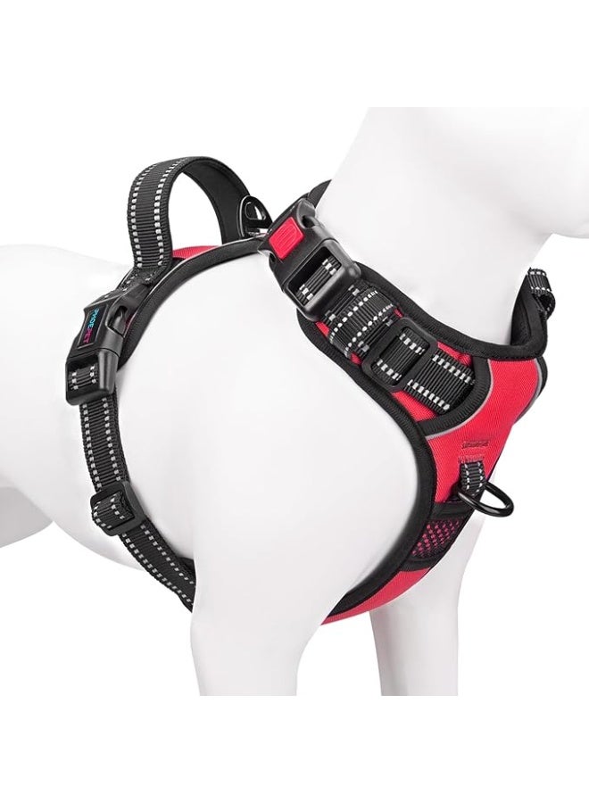 PHOEPET no pull dog harness medium reflective front clip adjustable with handle - Image 1