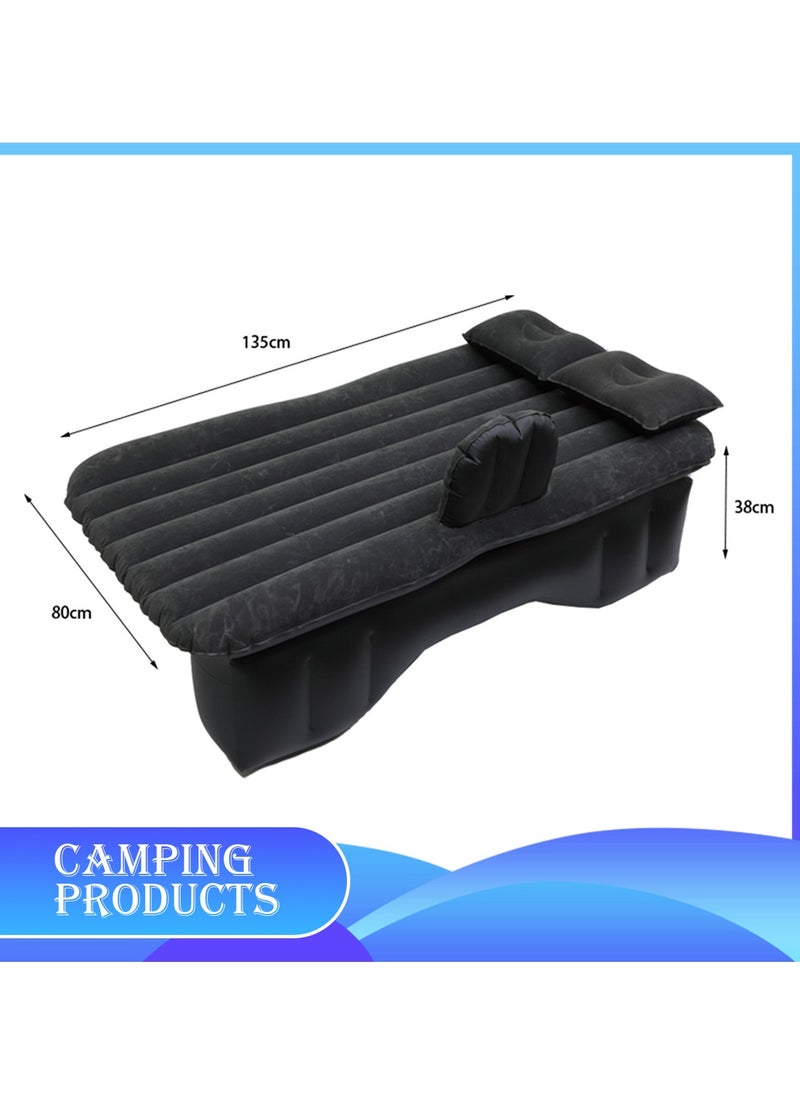 Manful Inflatable Mattress with Pump Portable Outdoor Air Mattress Foldable Single Thickened Flocking Mattress for Outdoor and Home  - Image 3