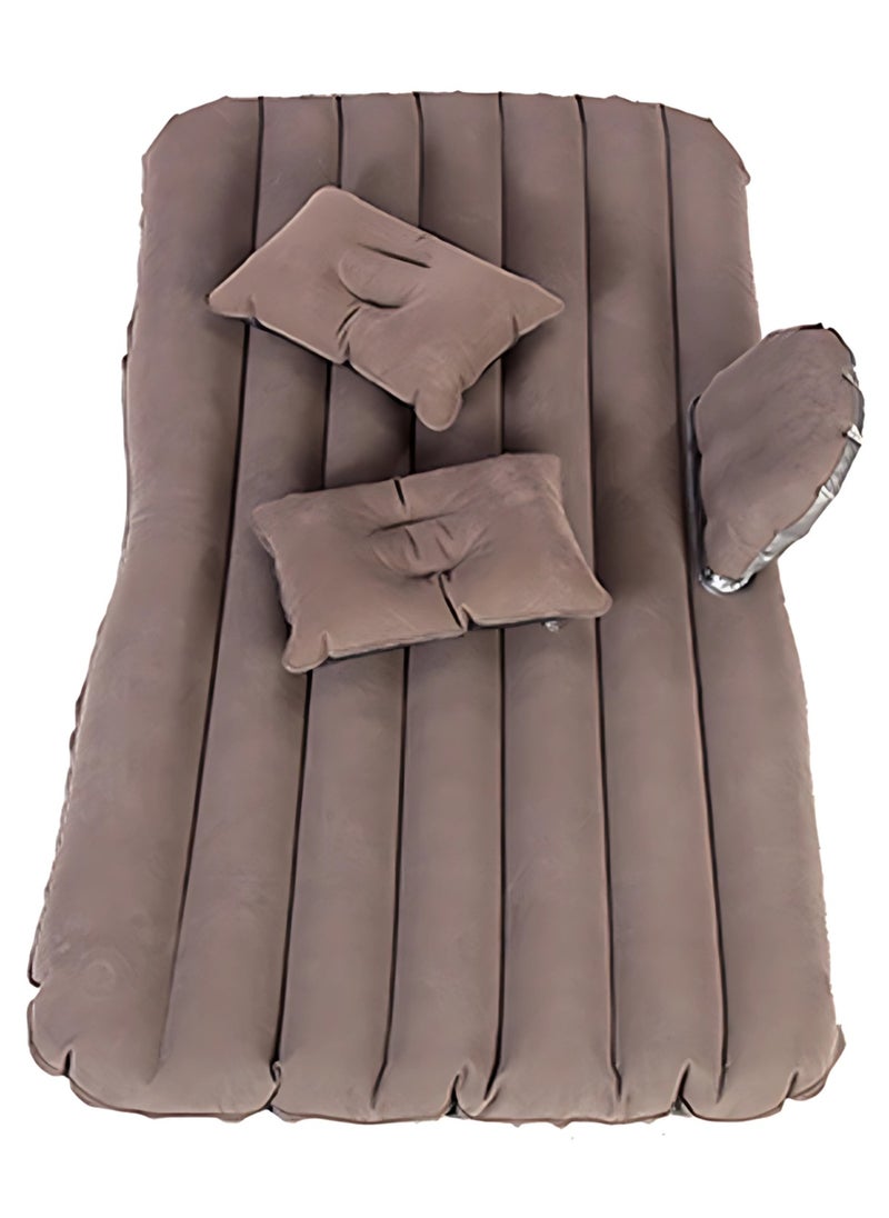 Manful Inflatable Mattress with Pump Portable Outdoor Air Mattress Foldable Single Thickened Flocking Mattress for Outdoor and Home  - Image 5