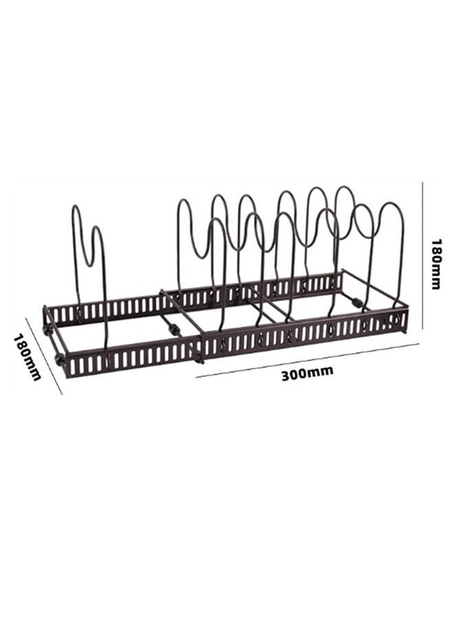 6-Layer Adjustable Pan And Pot Lid Rack ,Space Saving Kitchen Storage