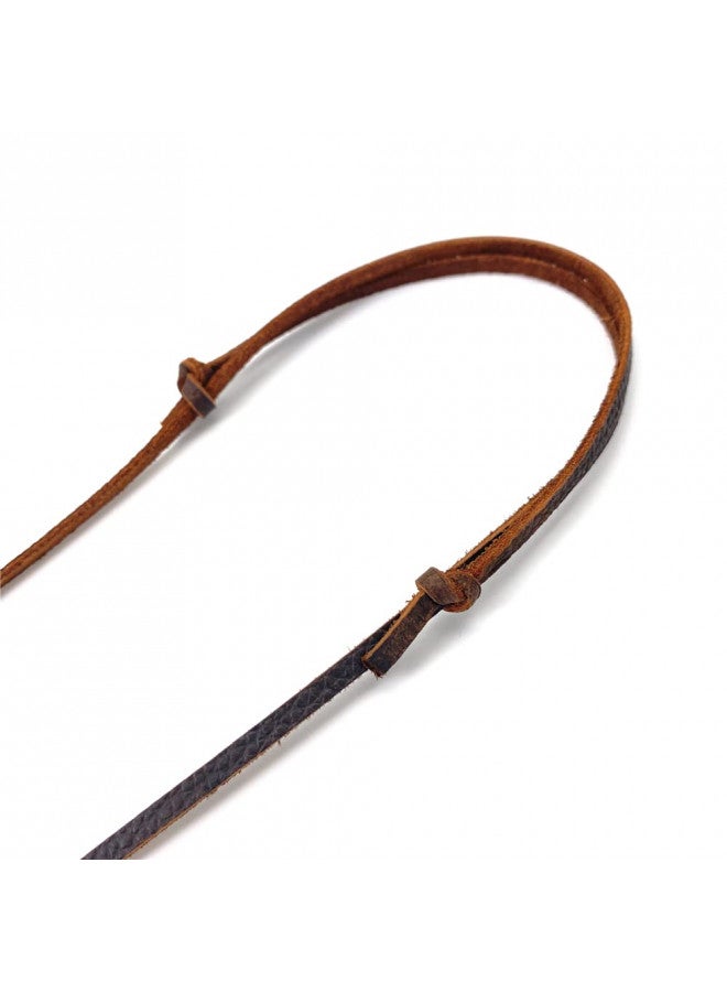 Decker Glasses Necklace Sunglasses Holder Hanging Ring Leather Cord Adjustable Eyeglasses Strap Alloy Loop Ring (Silver Ring) - Image 4