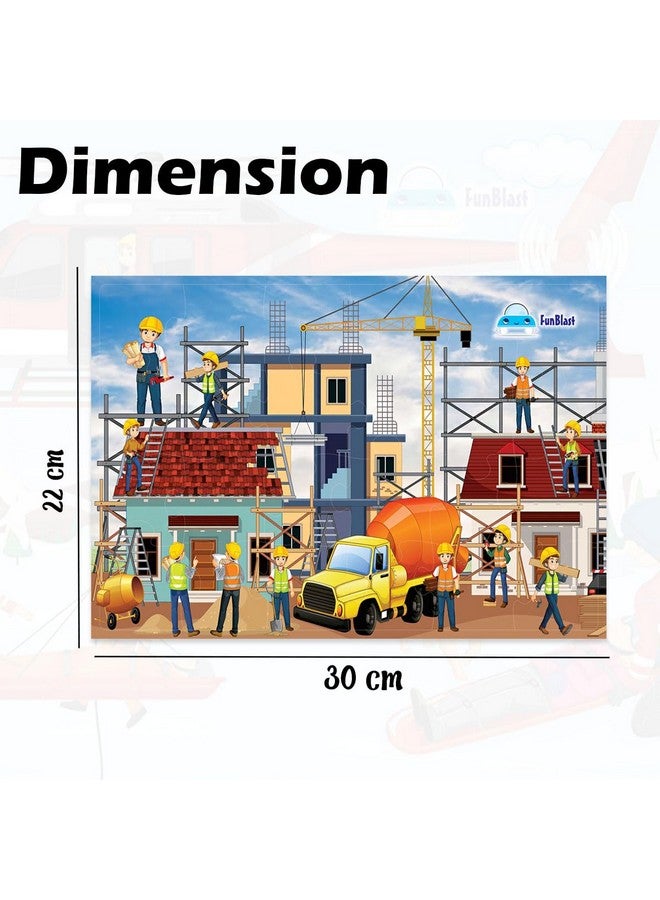 فنبلاست ألغاز الصور المقطوعة من فن بلاست للأطفال، ألغاز بناء، ألغاز أرضية، ألعاب ألغاز تعليمية، 24 قطعة (متعددة الألوان) (المجموعة ج) - Image 2