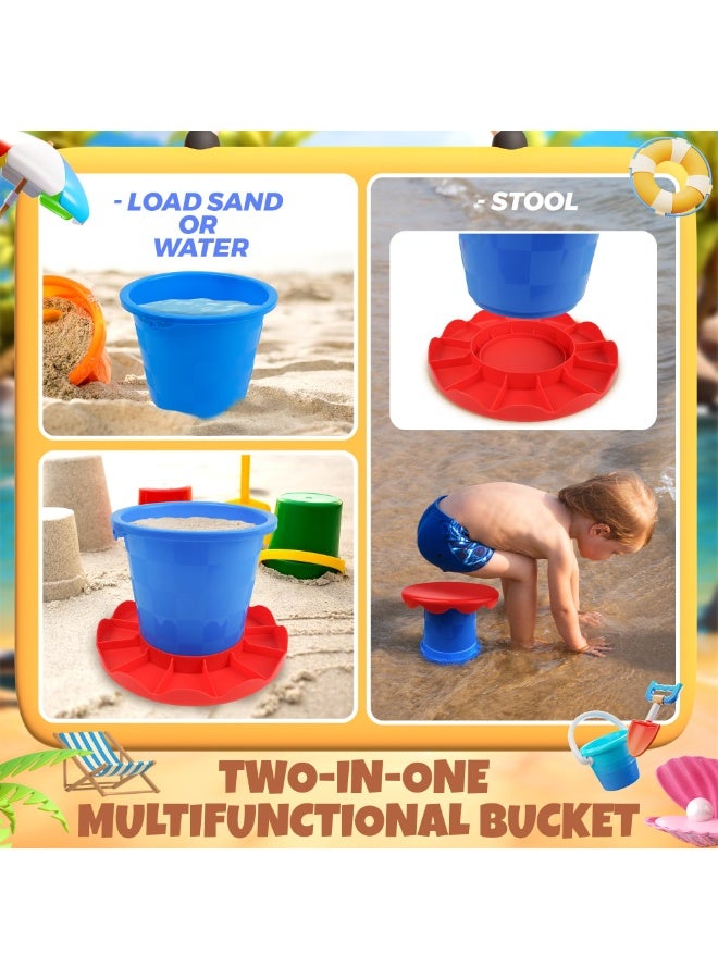 NIBEMINENT 4 In 1 Water Table Sand Playing Toy Set Kids Water and Sand Outdoor Activity Sensory Toy with 25 Pcs Accessories - Summer Beach Pool Backyard Toy - Fun Gifts for Boys Girls 1.5+ Years Old - Image 4
