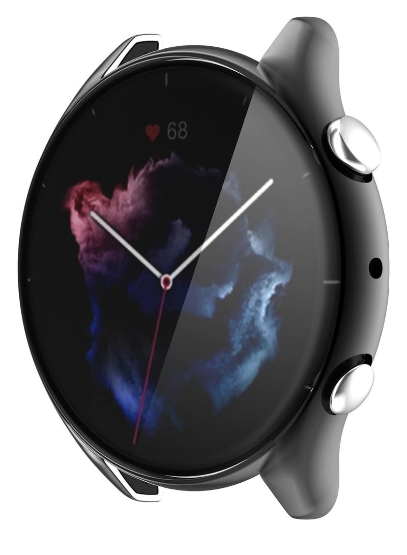 غطاء حماية كامل للشاشة - غطاء حماية - غطاء حماية كامل Amazfit GTR3 / GTR3 Pro باللون الأسود - Image 2