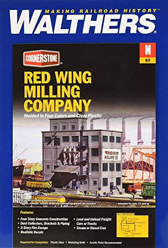 Walthers Cornerstone Red Wing Milling Co 9333212 N Scale Model Railroad Structure Kit - Image 1