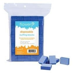 Flowery Flowery Disposable Buff Blocks Blue 180/Grit 100/Pk (DFBB-100)  - Image 1