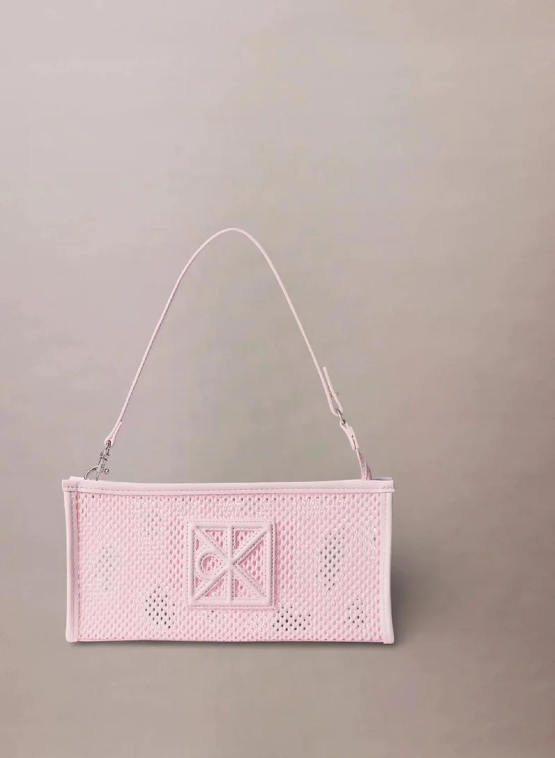 Convertible Mesh Logo Shoulder Bag