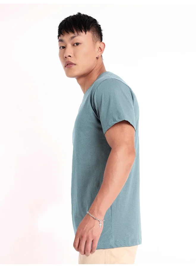 Beyoung Dream Blue Plain T-shirt For Men