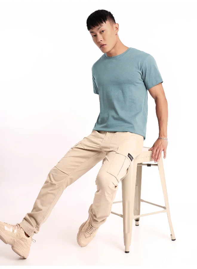 Beyoung Dream Blue Plain T-shirt For Men