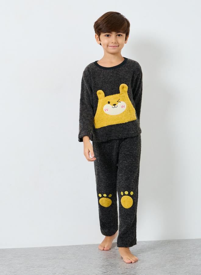 Take Two Boys Graphic Polar Fleece Top and Pyjama Set - Image 2