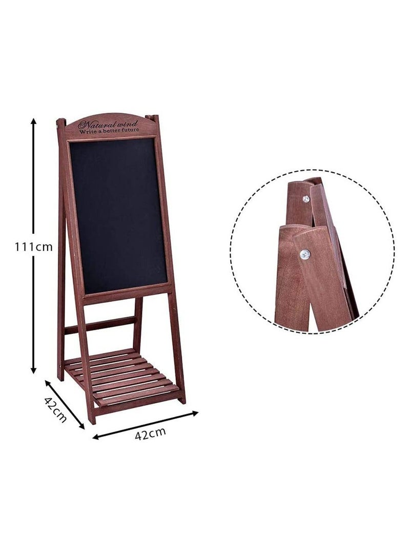 LINGWEI Wooden Writing Drawing Board With Stand Flower Stand Blackboard Ideal For Restaurants Menu Wedding Party Arts & Crafts Drawing Greetings - Image 5