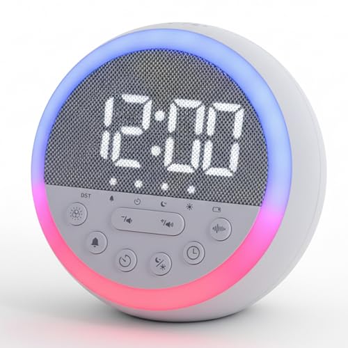 OCEST Sunrise Alarm Clock and Sound Machine Nightlight Adjustable Brightness, Rechargeable Wake Up Light Digital, Sleep Timer, Sleep Sounds, White Noise for Baby Kids Adults, Nature Soft Light for Bedroom - Image 1