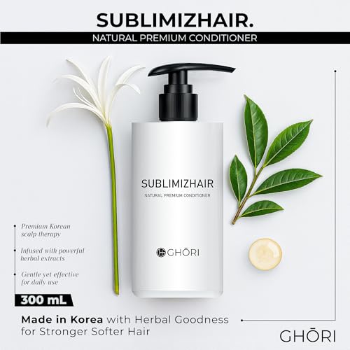 Ghori Sublimizhair Herbal Premium Conditioner for Silky Smooth Hair | Detangles, Strengthens Damaged Strands | Deep Hydration & Frizz Control, Nourishing Conditioner | Sulphate-Free, 300ml /10.1 fl oz - Image 2
