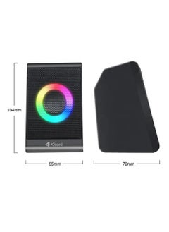 Kisonli Mini USB Powered Colorful RGB Home Theatre HiFi Stereo 2.0 Channel Wired Computer Gaming Speaker for Laptop X12  - Image 4