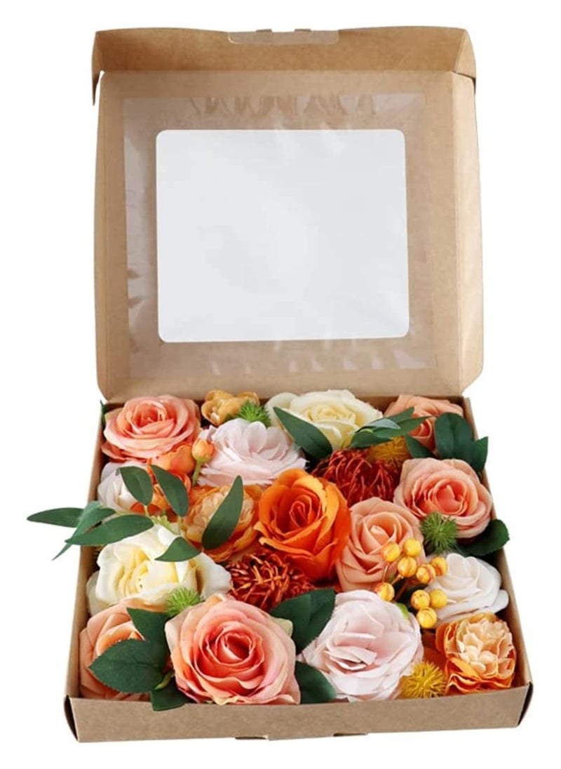 GT-Wheel Artificial Flowers Combo Box Silk Fake Faux Flower Centerpieces for DIY Wedding Cake Topper Floral Arrangements  - Image 1