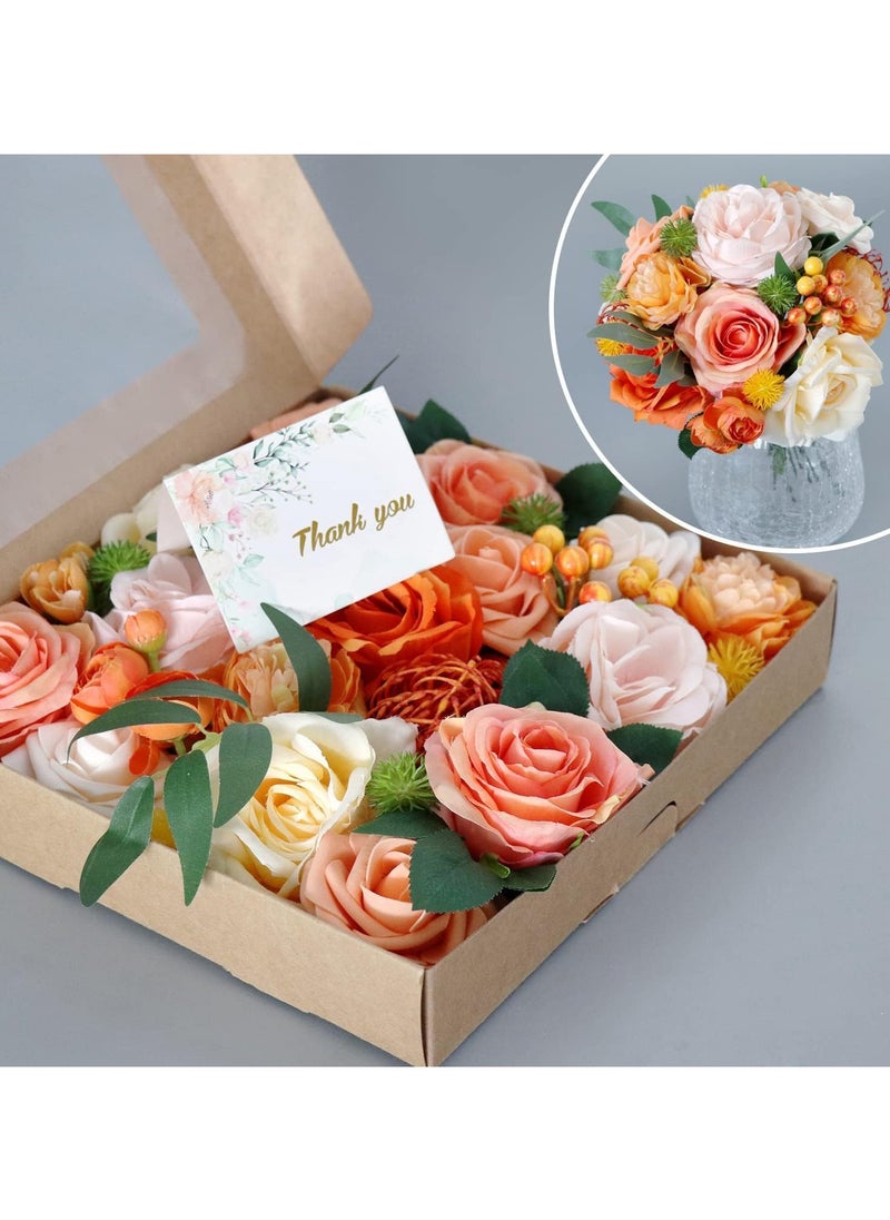 GT-Wheel Artificial Flowers Combo Box Silk Fake Faux Flower Centerpieces for DIY Wedding Cake Topper Floral Arrangements  - Image 3