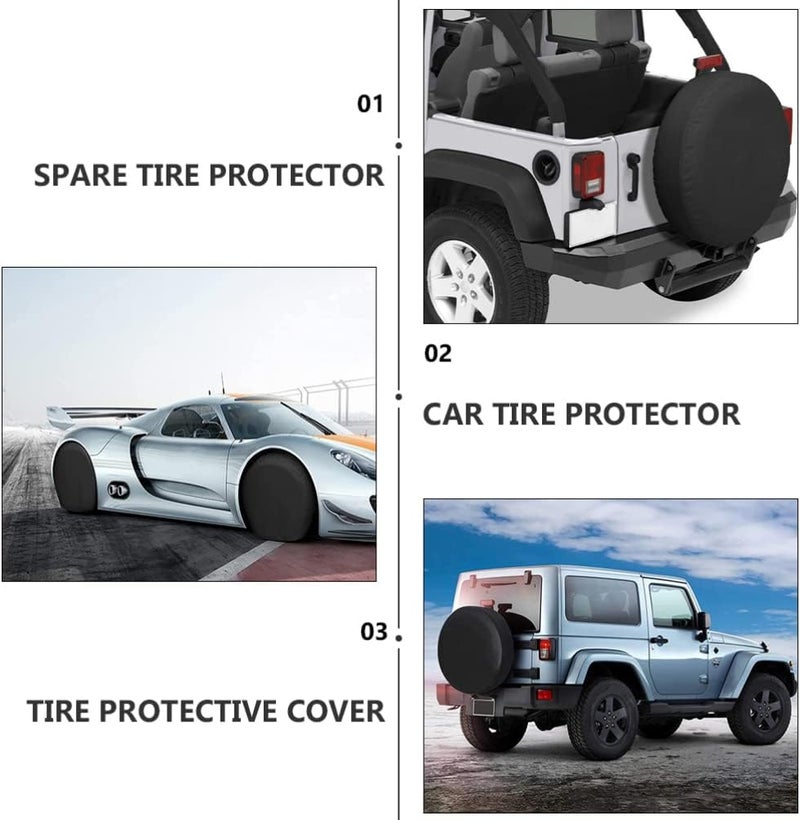 FAVOMOTO Spare Tire Cover PVC Tire Protector for Weather Conditions and Scratch-Resistant Design for Cars Suvs Rvs - Image 2