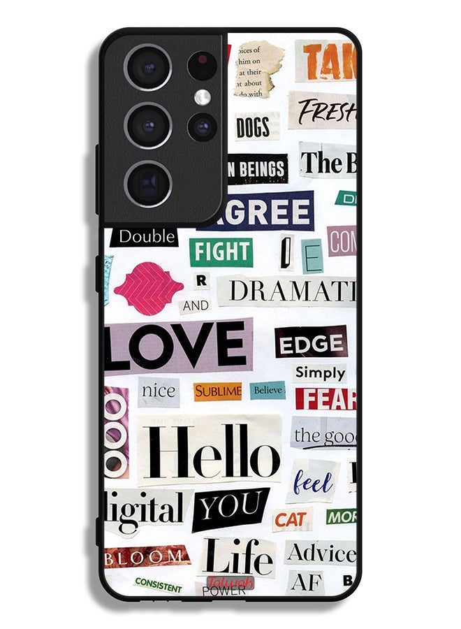 Tolwak Samsung Galaxy S21 Ultra 5G Protective Case Cover Short Quotes Stickers - Image 3