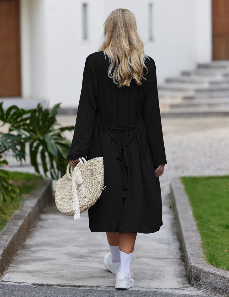 Ekouaer Maternity Robe 3 in 1 Labor Delivery Nursing Gown Hospital Breastfeeding Dress Bathrobes - Image 5