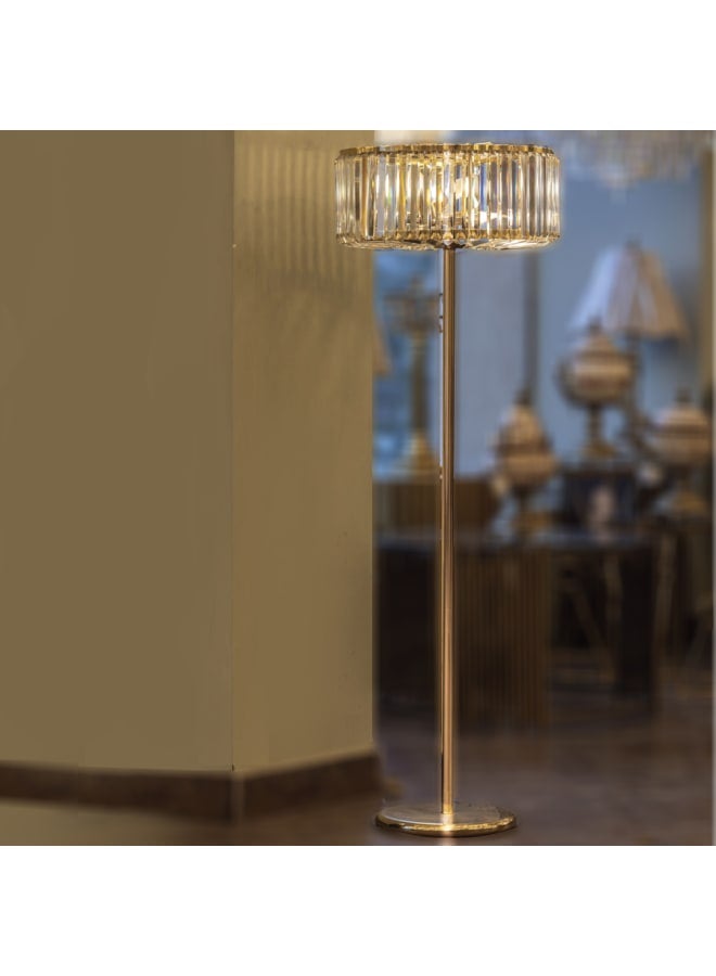 Kandil Egypt 45Cm Lampader Special  2023 Round Crystal Solitaire Gold  - Image 2